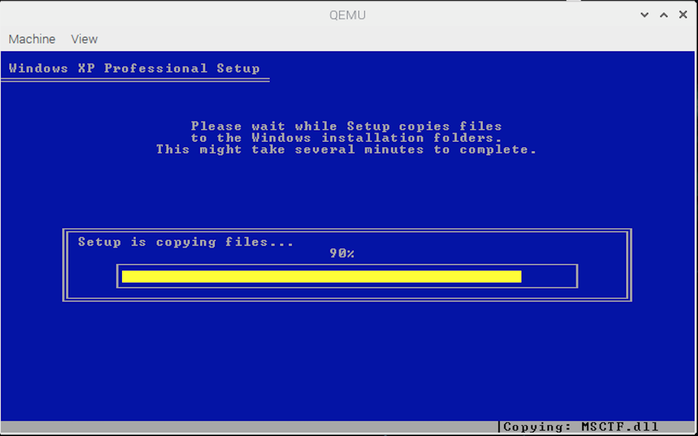 Installing Windows XP on QEMU raspberry pi 4 Zivo NiX BLog